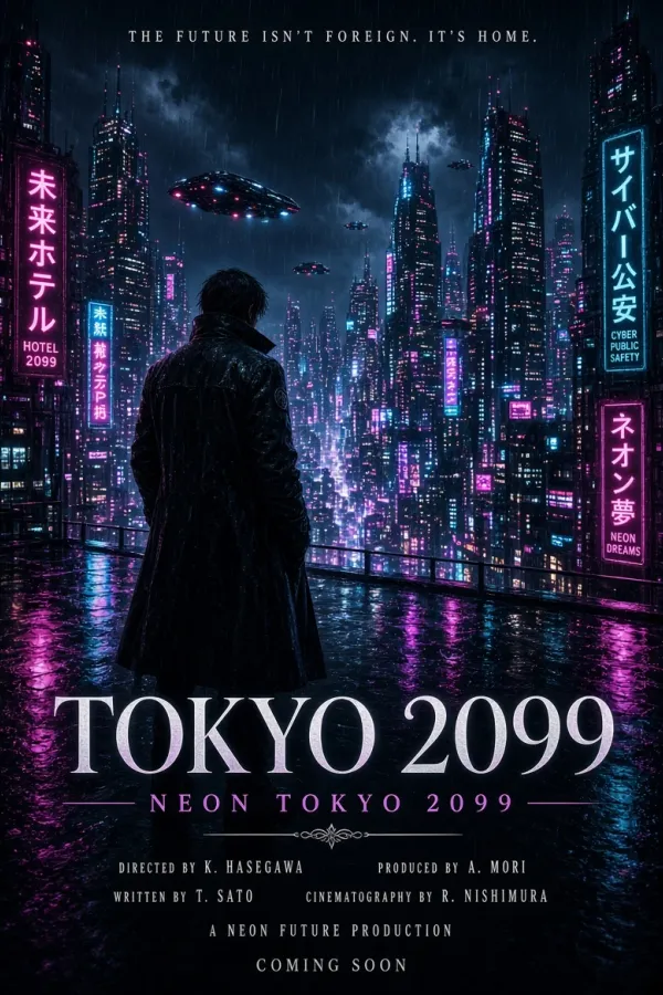 Affiche fictive : Tokyo 2099